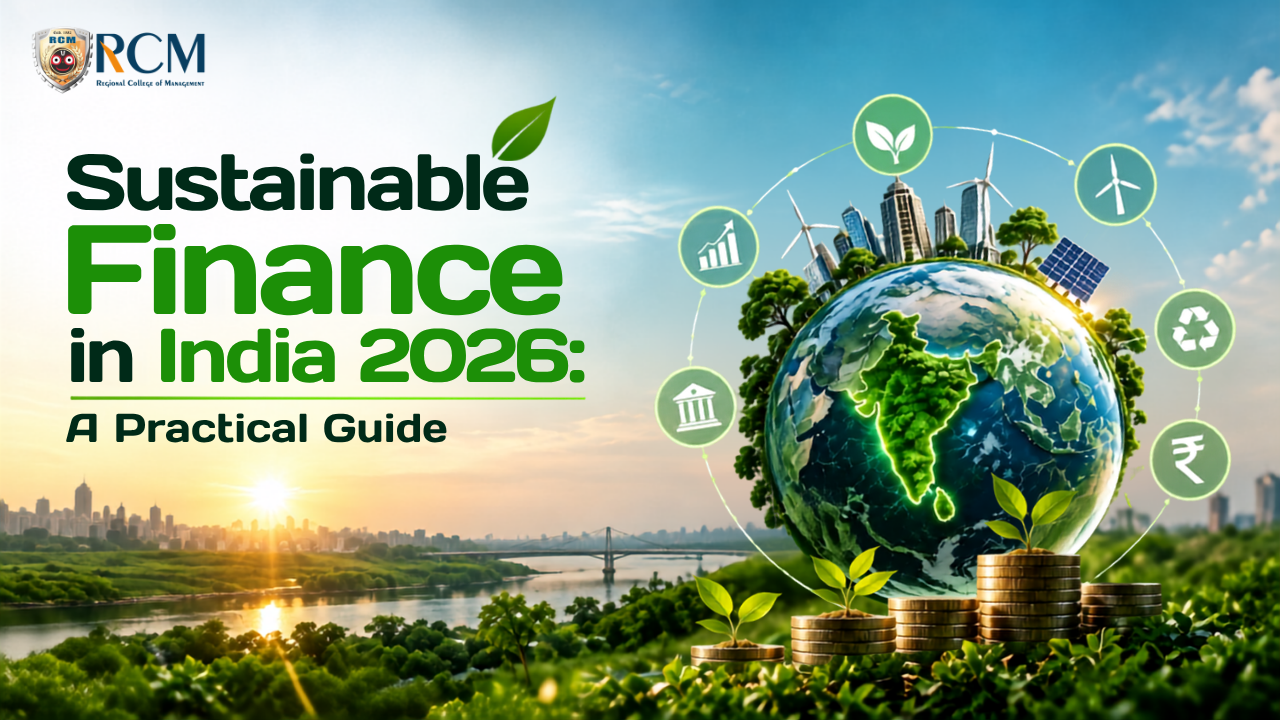 Sustainable finance in India supporting green investments, ESG practices, climate action, renewable energy, and responsible economic development.