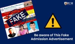 Read more about the article Be aware of This Fake Admission Advertisement: Gang advertises fake admissions into MBA & MCA at RCM, Bhubaneswar to cheat OJEE aspirants