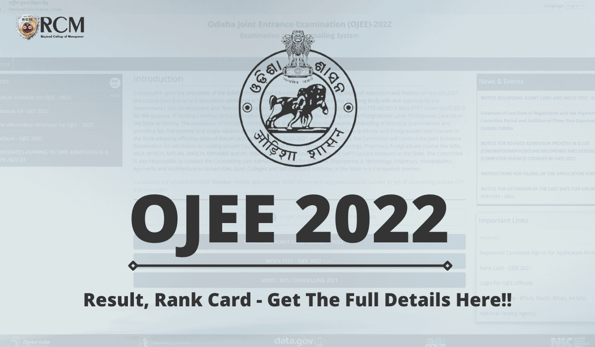 Read more about the article OJEE 2022 Result, Rank Card – Get The Full Details Here!!