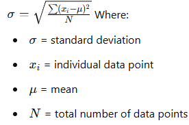 standard deviation formulas