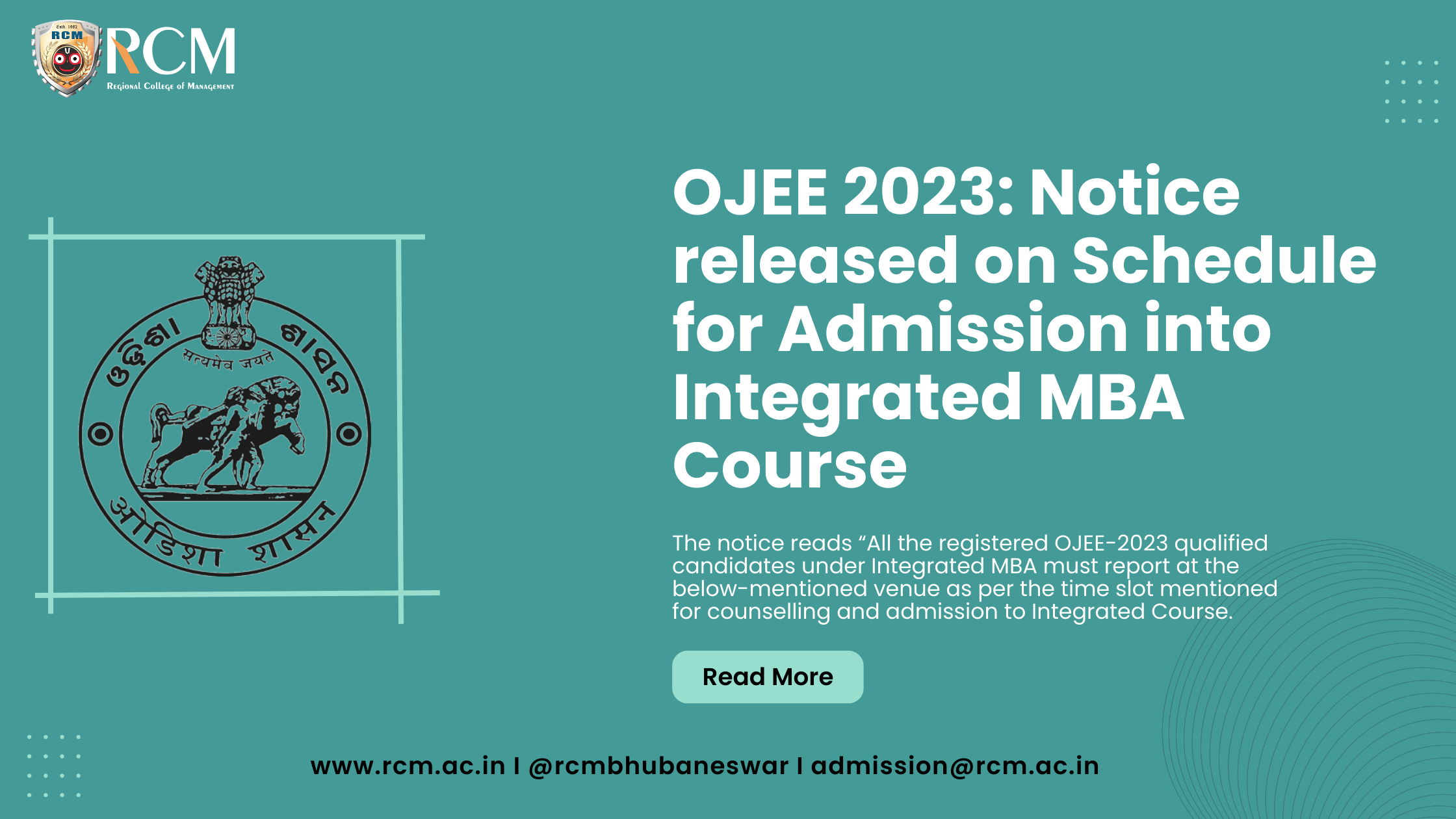 You are currently viewing OJEE 2023: Notice released on Schedule for Admission into Integrated MBA Course Spot Counselling