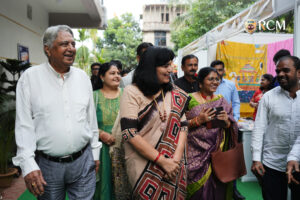 MP Aparajita Sarangi Visiting Stalls at Regional college of mangement