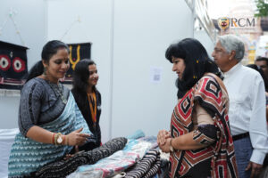 MP Aparajita Sarangi Visiting Stalls at Regional college of mangement
