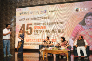MP Aparajita sarangi interacting with Regional college of Mangement students