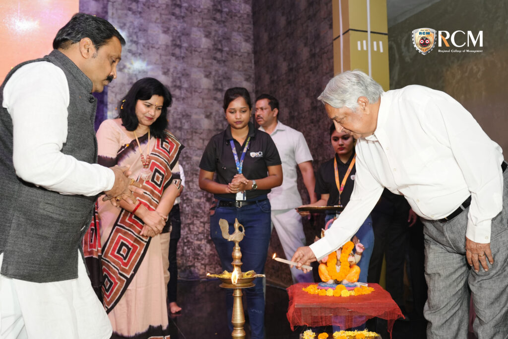 Chairman of Regional college of mangement Dr Prabir Pal Lighting UP the candle