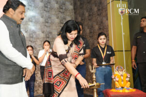 MP Aparajita Sarangi lighting up the candle