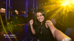 Girls dancing at a college festival