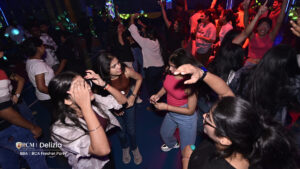 Girls dancing at a college festival