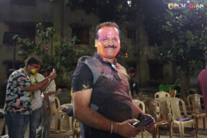 our faculty member celebrating holi with students