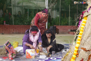 RCM campus glowing with the warmth of the Holika Dahan fire.