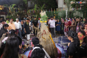 Traditional Holika Dahan ceremony with a bonfire and festive rituals at RCM.