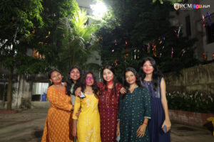 beautiful girls are enjoying holi at RCM