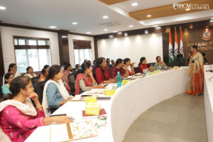 Dr. Monalisa is discussing with women leaders at CID crime branch at cuttack