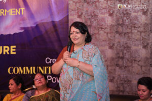 Event space during a powerful performance celebrating women in art