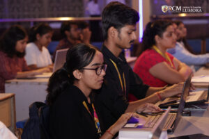 Students attending the Lumora event to learn about women in arts