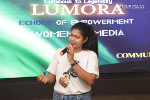 Women media leaders engaging in a discussion about fostering inclusive storytelling