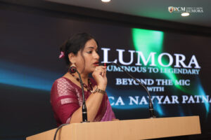 Dr. Monalisa Mishra delivering a speech at the event.