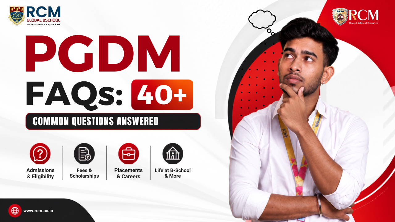 PGDM FAQs covering admissions eligibility fees scholarships placements careers campus life and student queries answered clearly