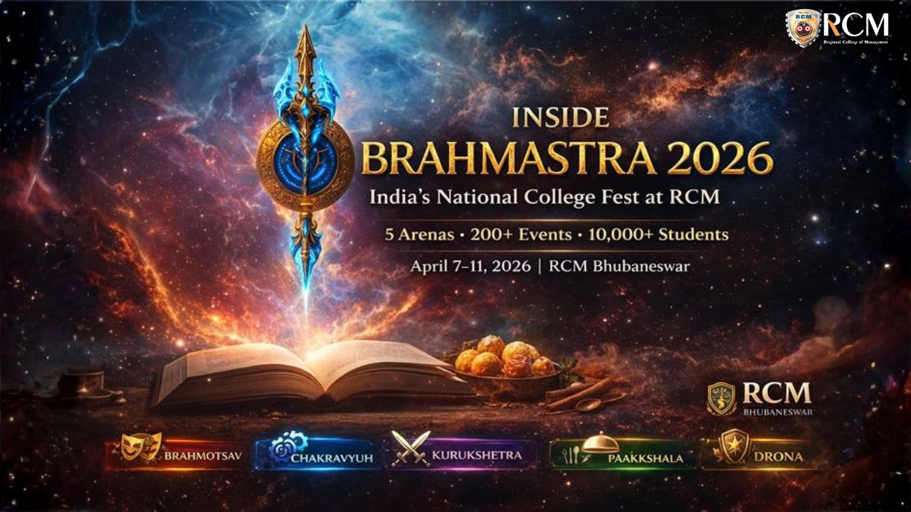 Brahmastra 2026 national college fest RCM Bhubaneswar 5 arenas 200 events April 7–11