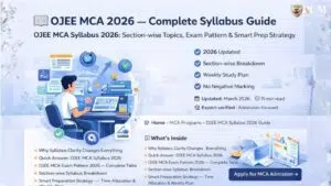 OJEE MCA syllabus 2026 complete guide with exam pattern and preparation strategy
