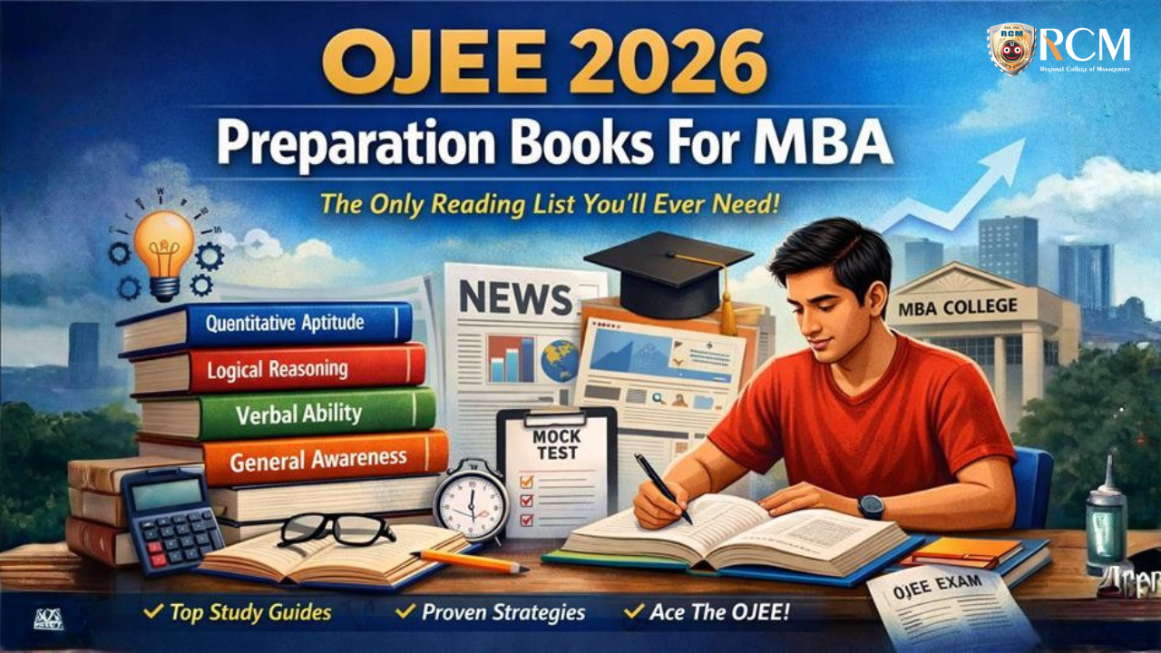 OJEE preparation books MBA 2026 including Quantitative Aptitude, Logical Reasoning, Verbal Ability and General Awareness study material for exam preparation