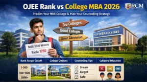 OJEE rank vs college MBA 2026 predictor showing rank wise MBA colleges Odisha and counselling strategy