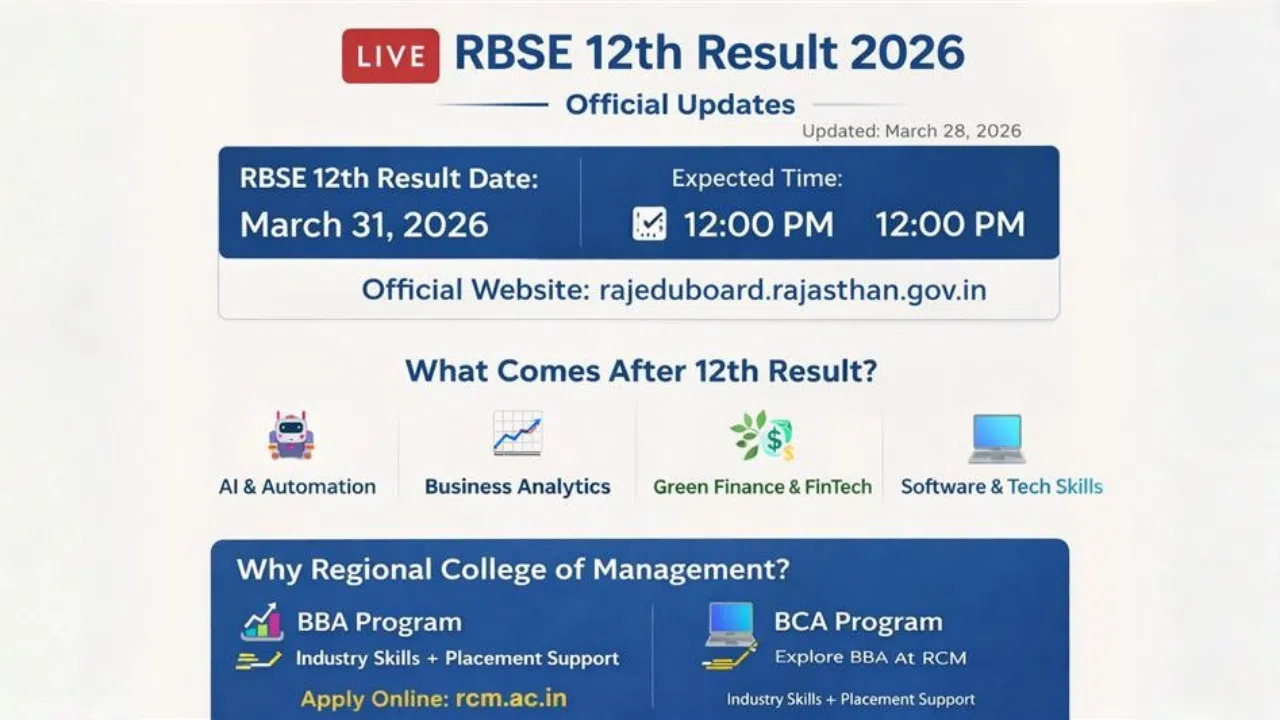 RBSE 12th class result 2026 date time live update Rajasthan board result