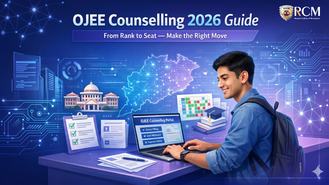 OJEE counselling 2026 process with student choosing colleges and seat allotment