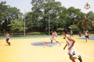 Basketball match during Brahmastra 2025 Kurukshetra at RCM Bhubaneswar