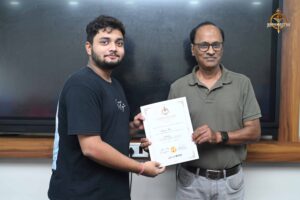 Chess match certificate distribution under Kurukshetra of Brahmastra 2025 college fest at RCM