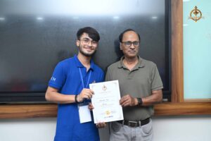 Chess match certificate distribution under Kurukshetra of Brahmastra 2025 college fest at RCM