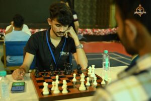 "Chess match under Kurukshetra event of Brahmastra 2025 college fest at RCM Bhubaneswar"