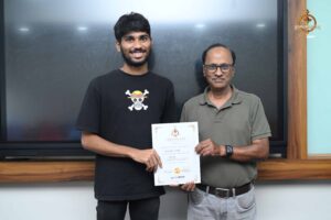 Certificate distribution during Chess match under Kurukshetra of Brahmastra 2025 college fest at RCM