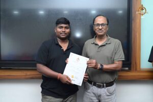 Chess match certificate distribution under Kurukshetra of Brahmastra 2025 college fest at RCM