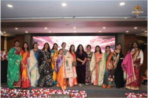 Participants and mentors pose together at Brahmastra, India’s best college festival at top management college.