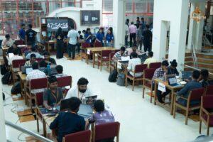 Student teams participate in HackForge at Brahmastra, India’s best college festival, hosted by a top management college