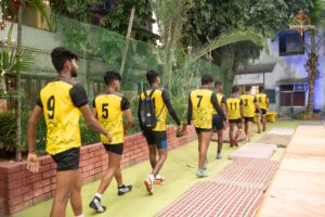 "Men’s Kabaddi match at Kurukshetra event during Brahmastra 2025 college fest at RCM Bhubaneswar"