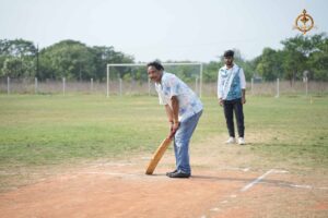 "Sponsors of Brahmastra 2025 playing a friendly cricket match during Kurukshetra event at RCM