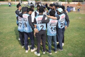 Players in team huddle before the match at Brahmastra 2025 Kurukshetra event