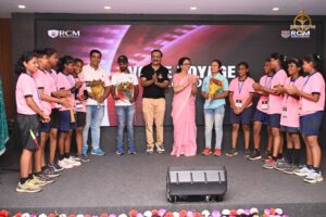 Participants and winners of Brahmastra 2025 Kurukshetra Throw Ball event celebrating post-match.