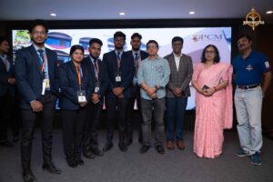 Group photo with student participants, faculty, judges, and guests at Brahmastra 2025’s Navya Sopna event.