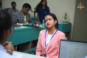 Participants engage in simulated recruitment activities during Brahmastra 2025 Recruitment Expo.