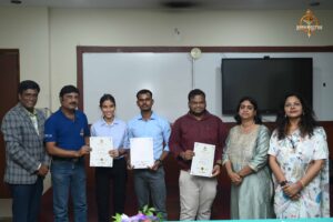 Certificate distribution to participants at the Recruitment Expo during Brahmastra 2025.