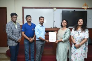 Certificate distribution to participants at the Brahmastra 2025 Recruitment Expo event at RCM.