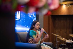 Students enact public figures during Samvad Vivaad at Brahmastra, the best college festival in India.