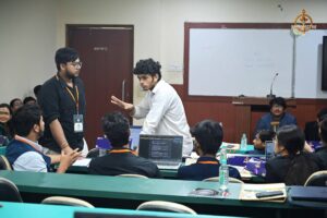 Delegates in Vishwa Tark Vitark passionately debate global issues at Brahmastra, India’s top college management festival.