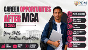 Career opportunities after MCA in 2026 covering AI software cloud cybersecurity data analyst roles and salaries