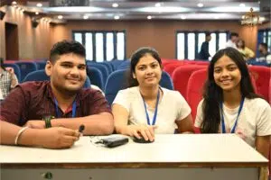 Participants competing in the Chakravyuh Management Tech Quiz during NITI-TANTRA at RCM.