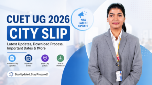 CUET UG 2026 City Slip featured image with latest update and download details.