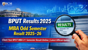 BPUT Results 2025 MBA odd semester result displayed online on laptop screen